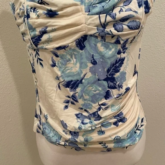 NWT Free People Ivory Toile Combo Floral Butterfly Tank Top Womens​​​​​​​ - Picture 7 of 7